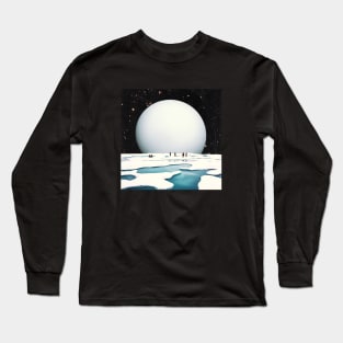 Outer Expeditions - Space Aesthetic Collage, Retro Futurism, Sci Fi Long Sleeve T-Shirt